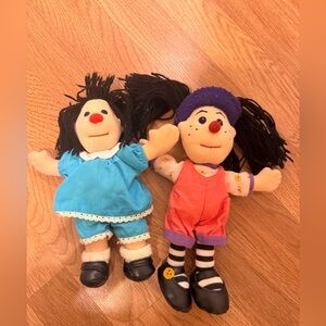 RARE VINTAGE- The Big Comfy Couch Dolls (set of 2) 1997 edition
